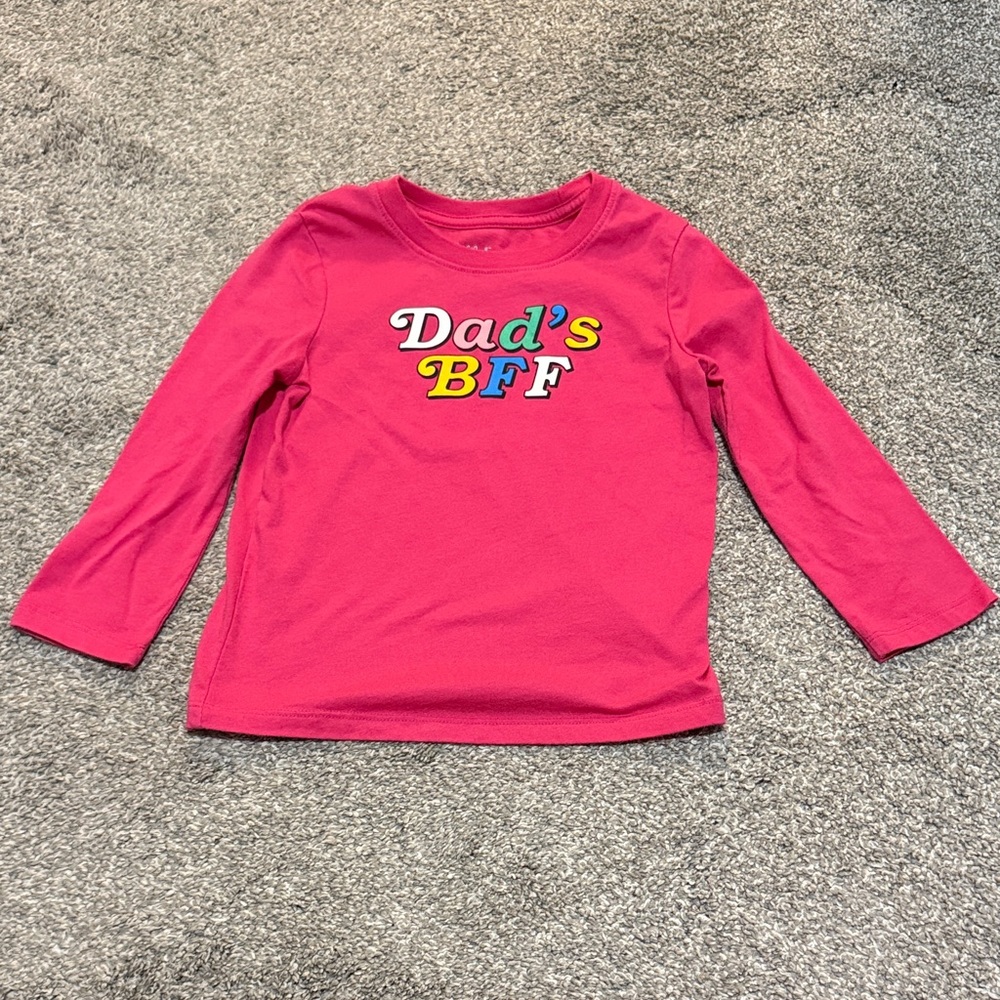 Kids Pink Long Sleeve Shirt - Dad's BFF
